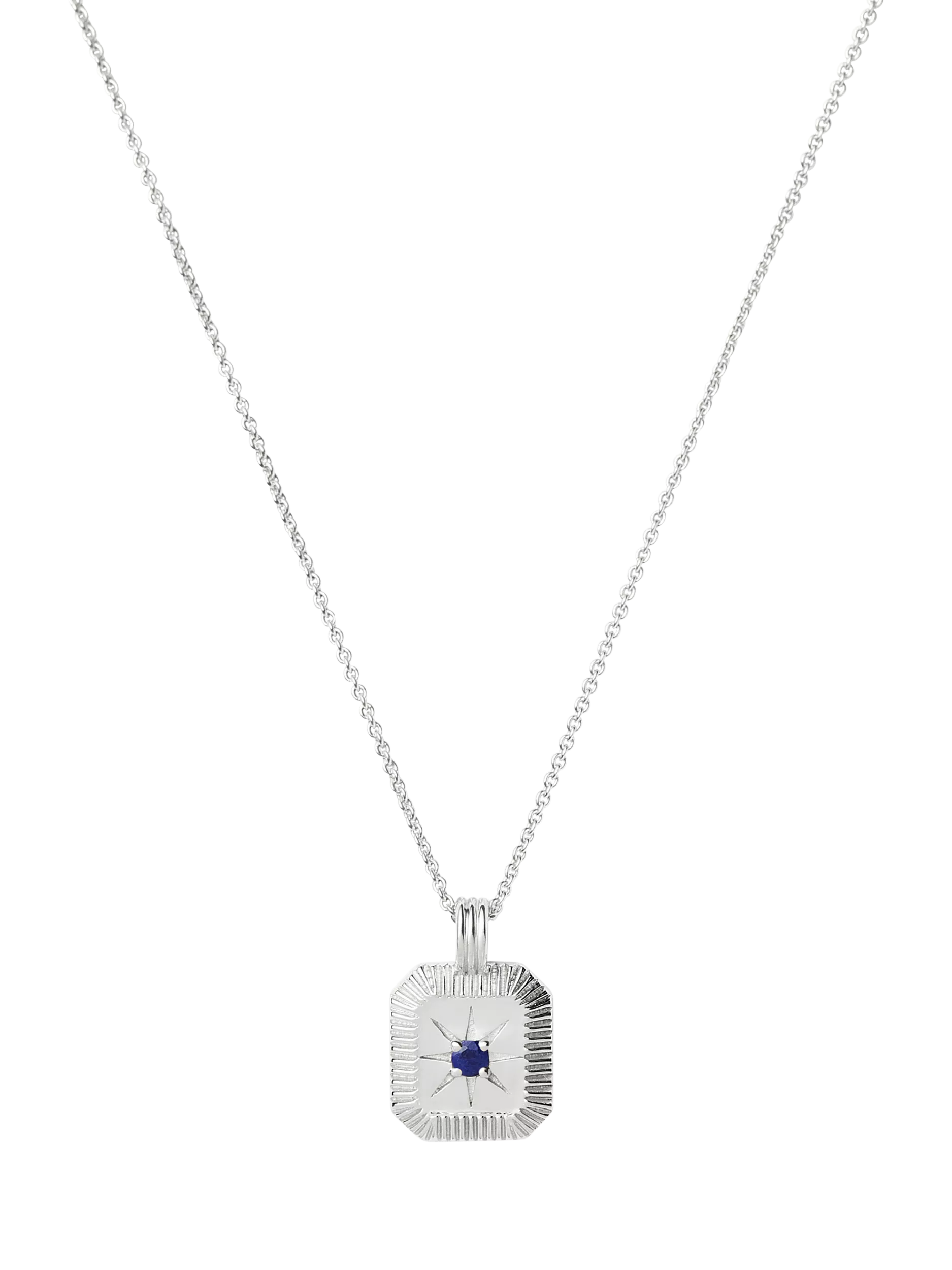 Missoma Birthstone Ridged Pendant Necklace