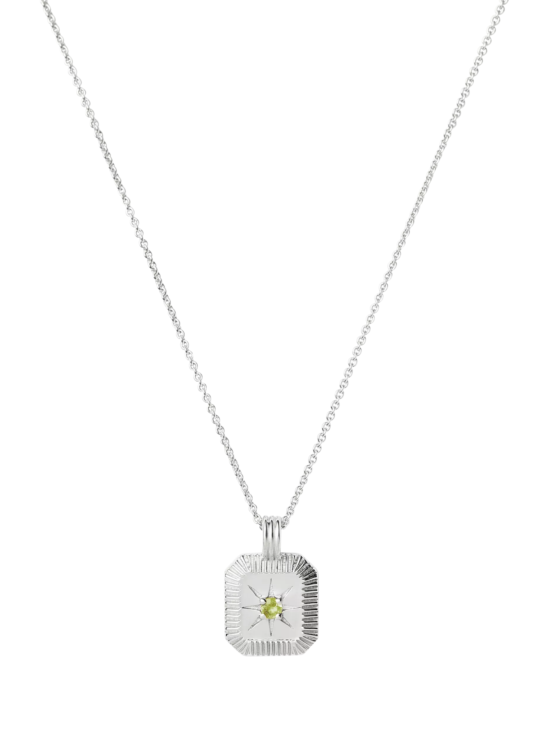 Missoma Birthstone Ridged Pendant Necklace