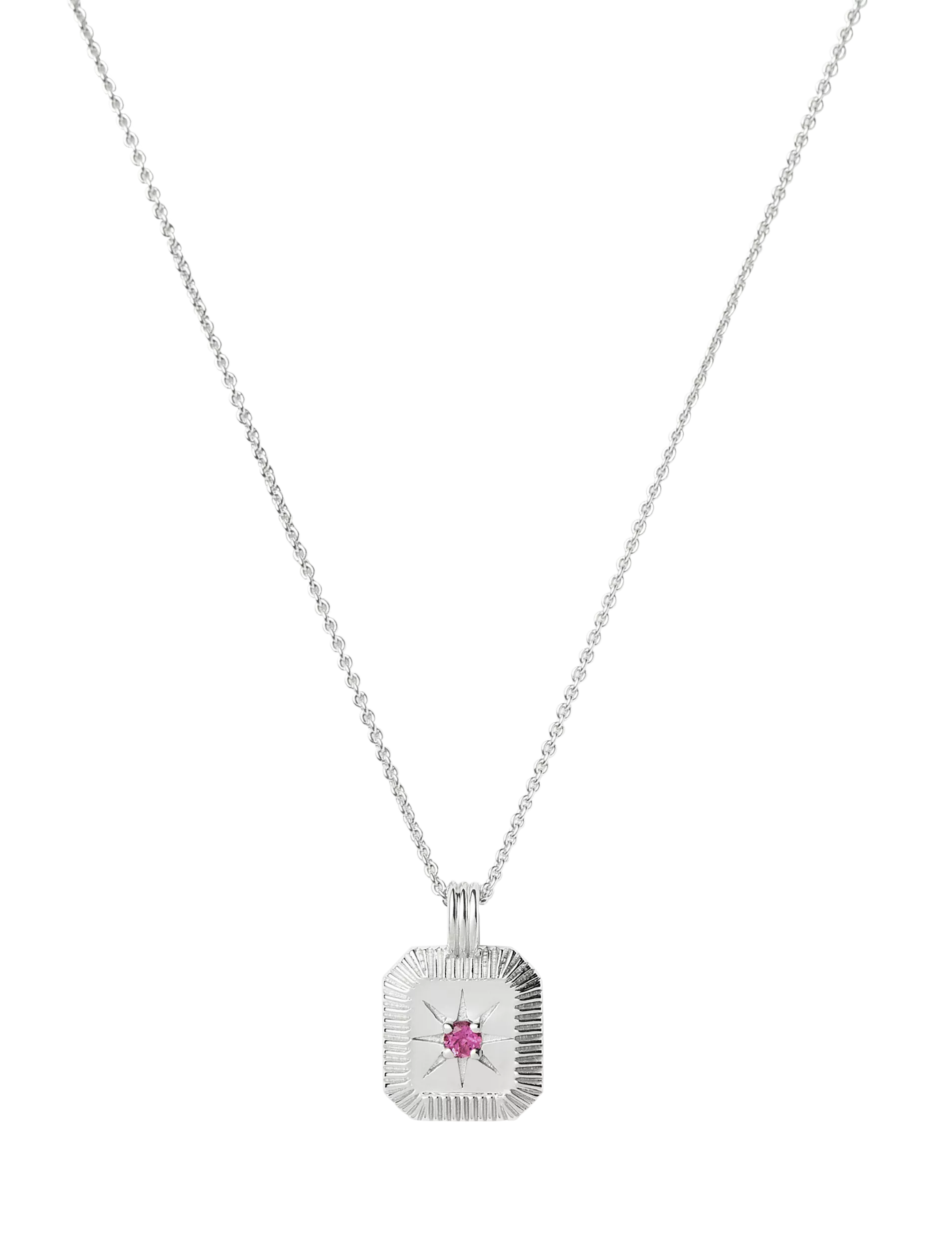 Missoma Birthstone Ridged Pendant Necklace