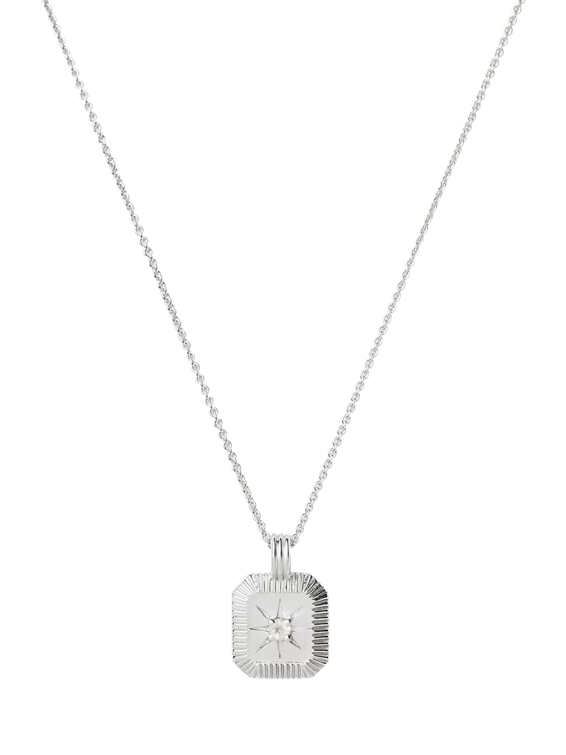 Missoma Birthstone Ridged Pendant Necklace