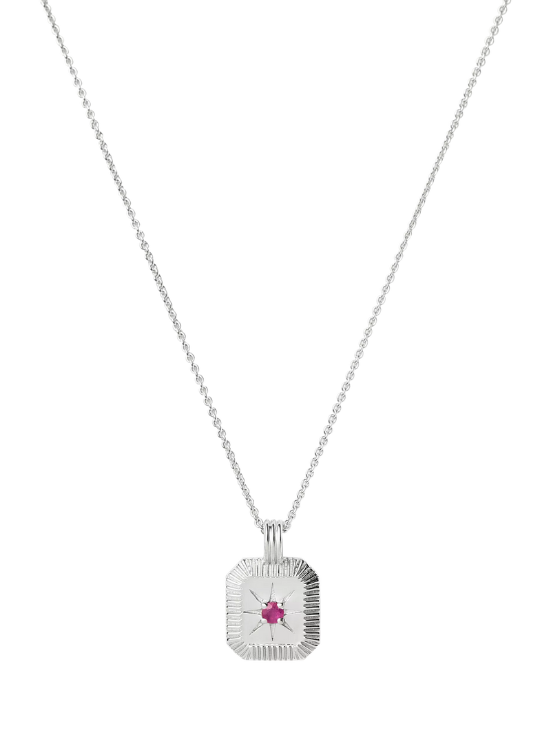 Missoma Birthstone Ridged Pendant Necklace