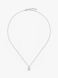 Missoma silver birthstone ridged pendant necklace, imported from the UK