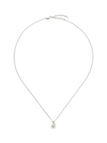 Missoma silver birthstone ridged pendant necklace, imported from the UK