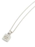Missoma silver birthstone ridged pendant necklace, imported from the UK