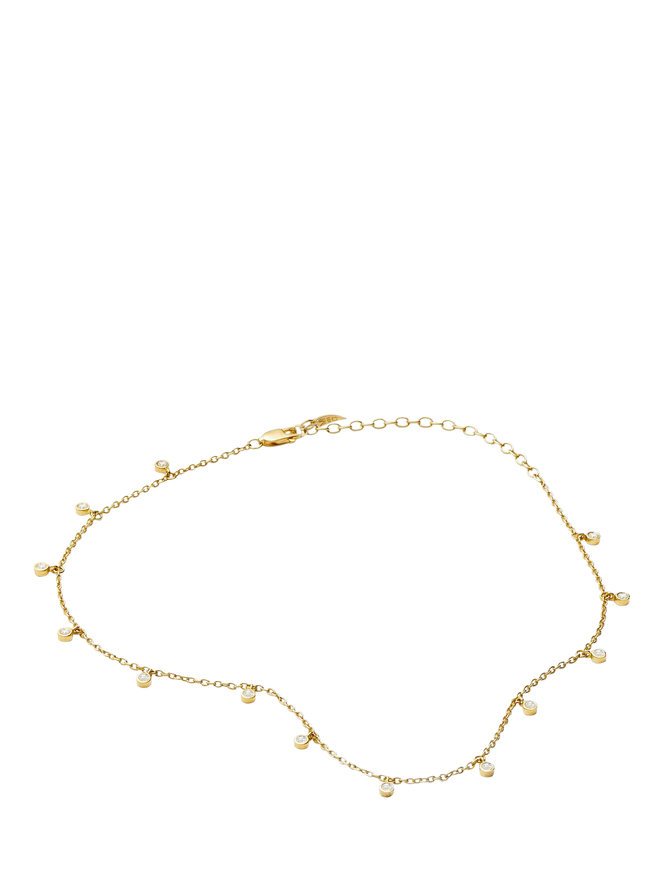 Missoma crystal drop choker necklace in gold 38cm (British brand)