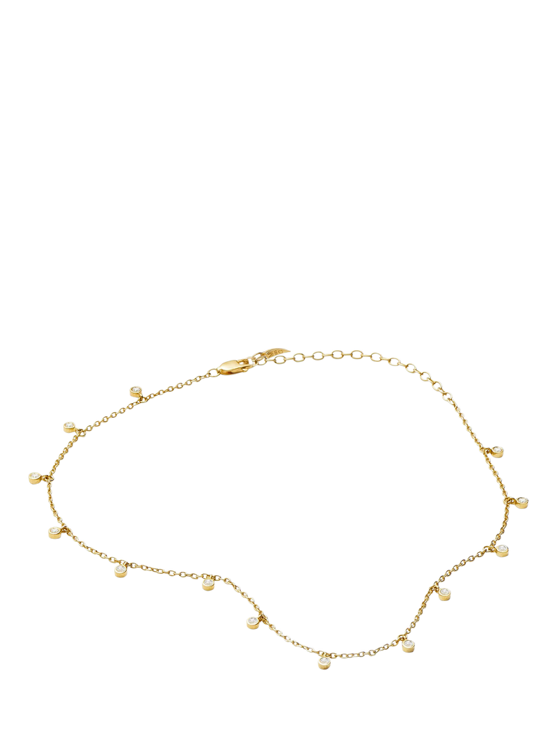 Missoma crystal drop choker necklace in gold 38cm (British brand)