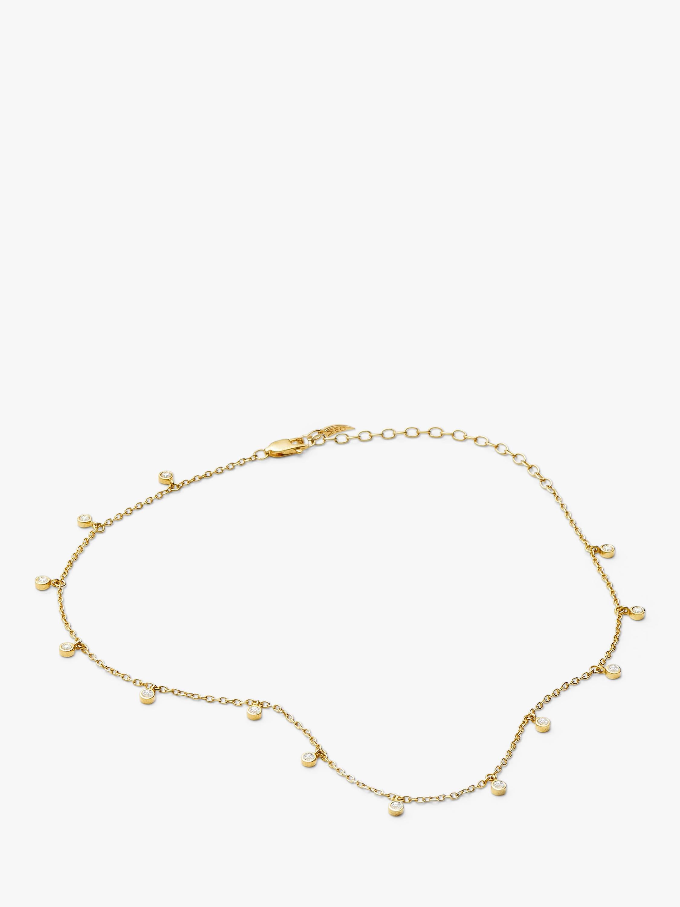 Missoma crystal drop choker necklace in gold 38cm (British brand)