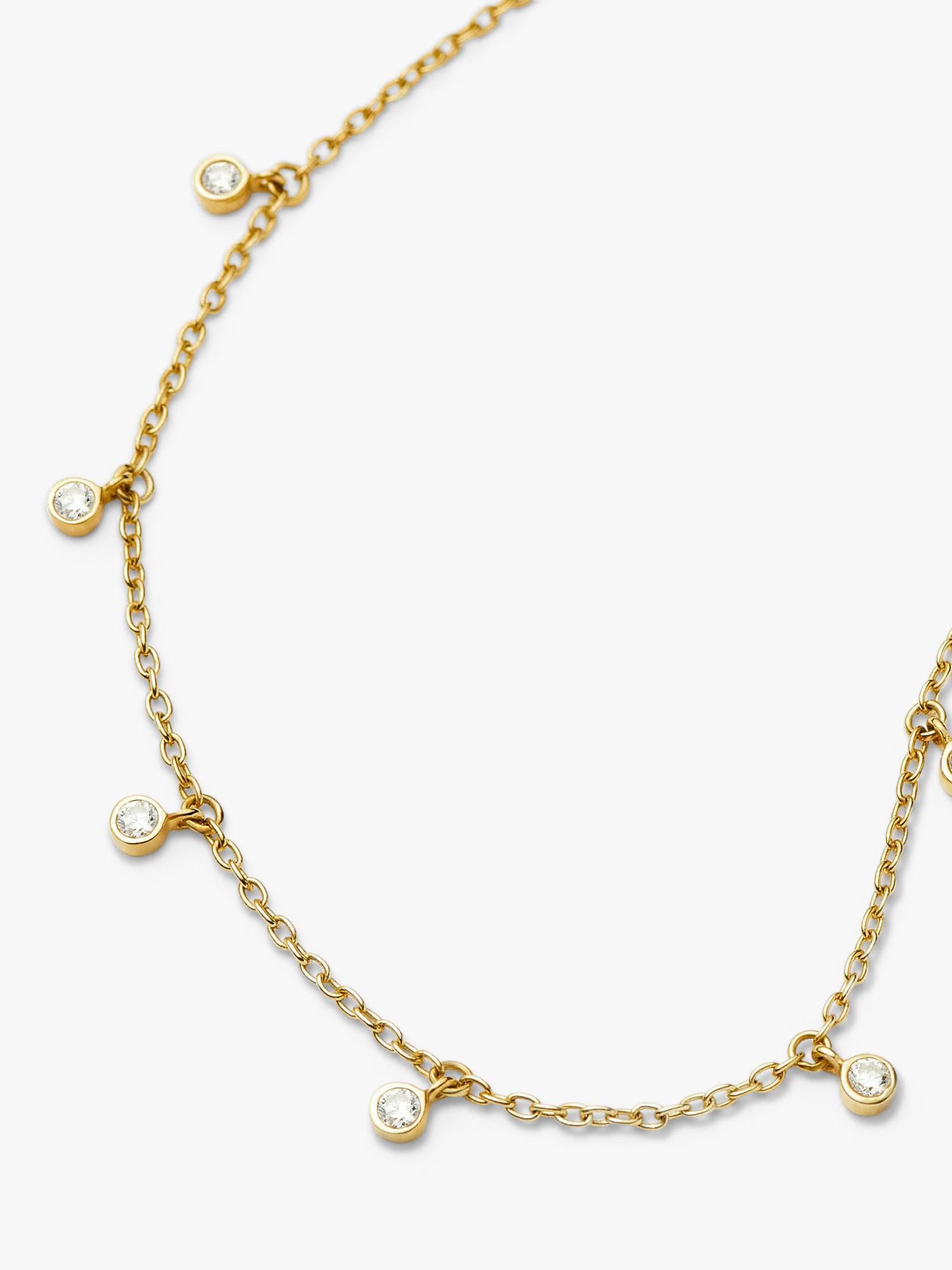 Missoma crystal drop choker necklace in gold 38cm (British brand)