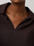 Missoma crystal drop choker necklace in gold 38cm (British brand)