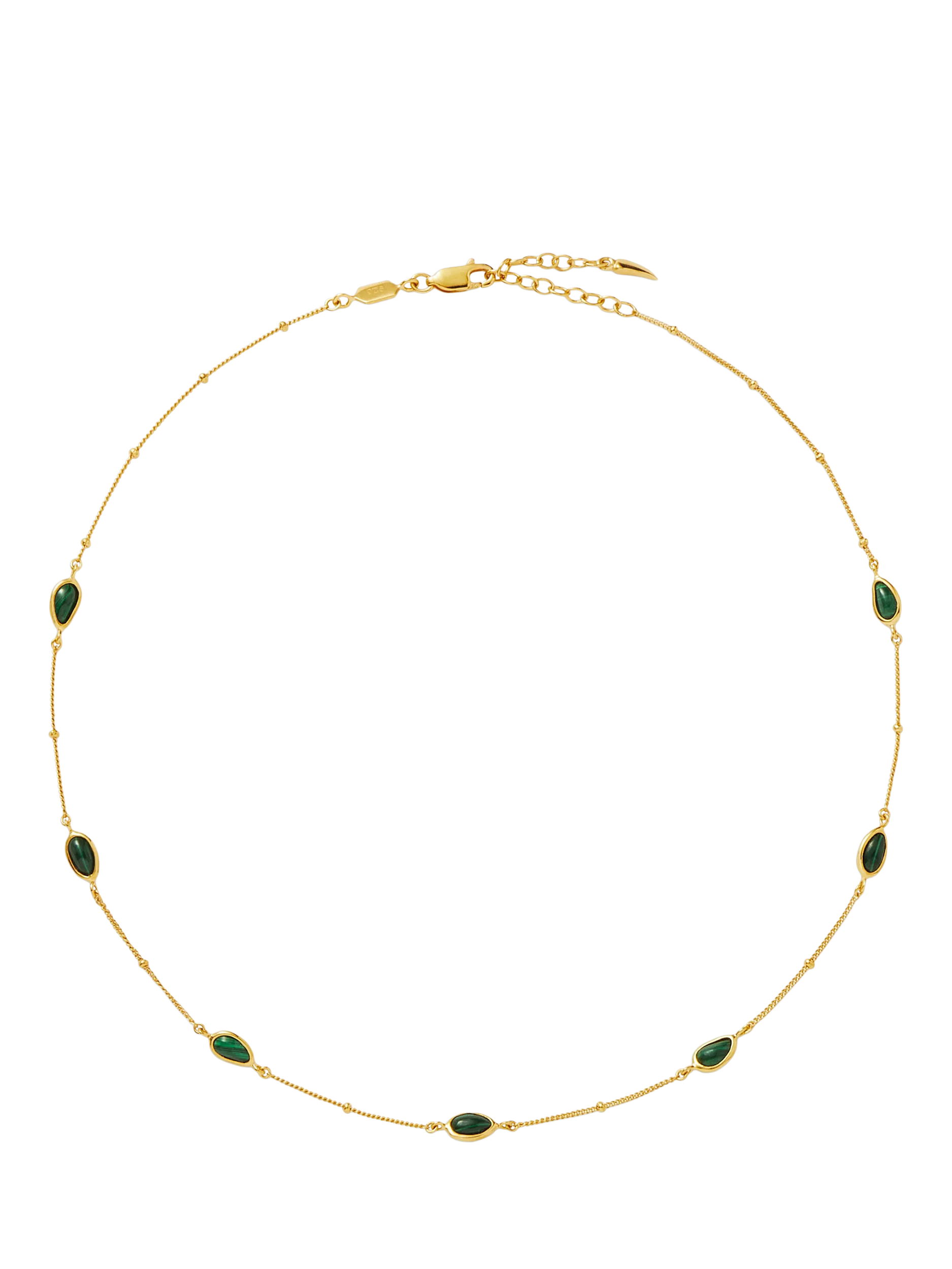 Missoma gold malachite choker necklace 42cm (British brand)