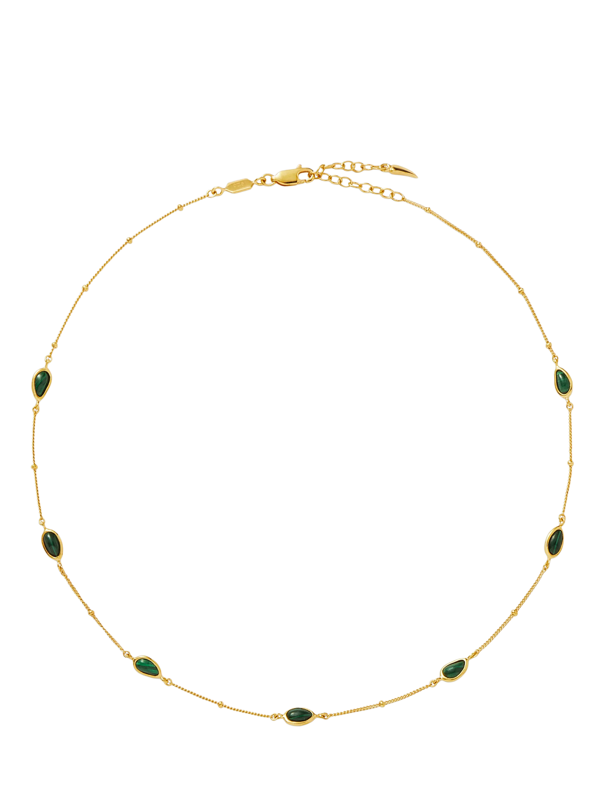 Missoma gold malachite choker necklace 42cm (British brand)