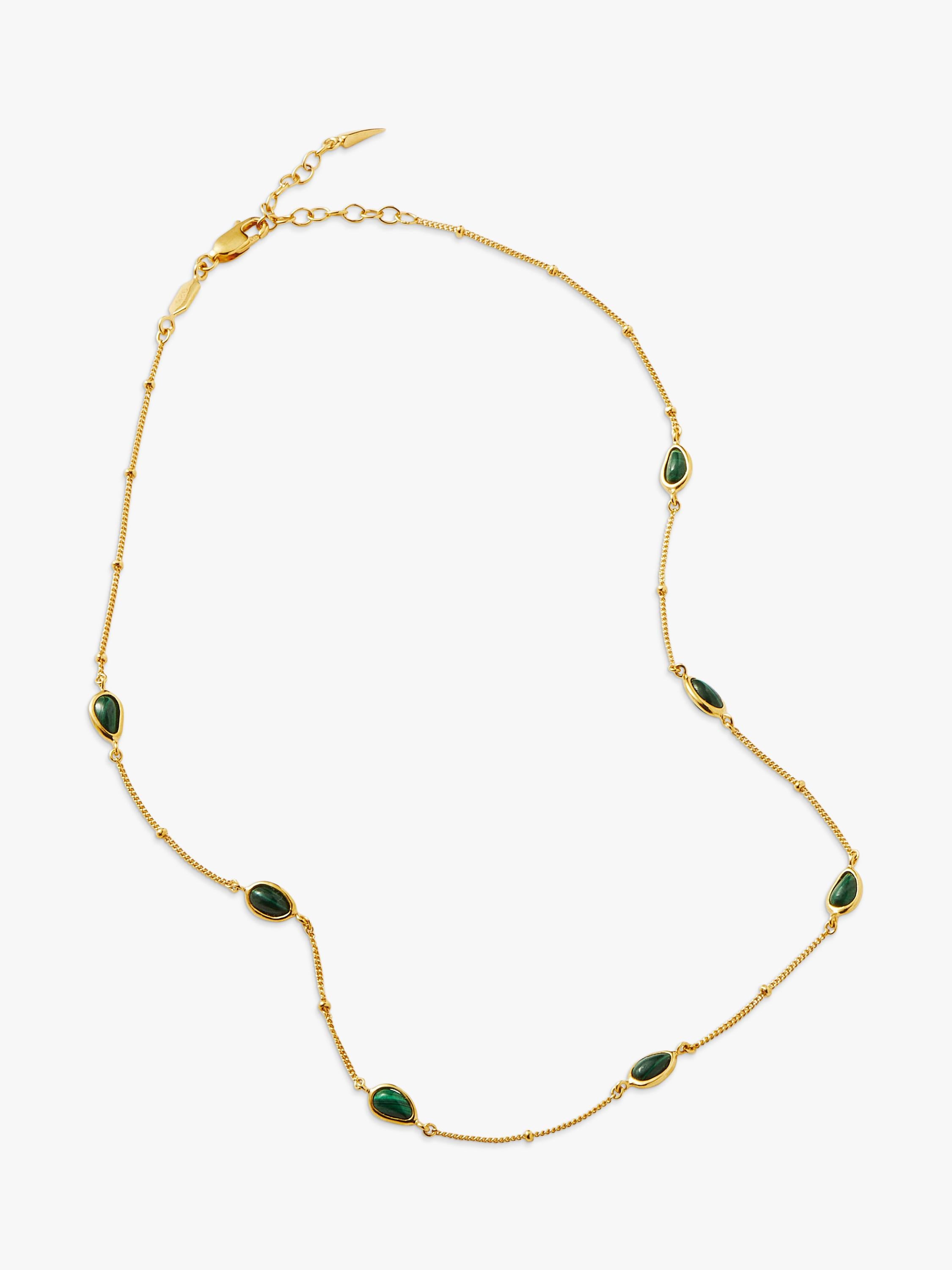 Missoma gold malachite choker necklace 42cm (British brand)