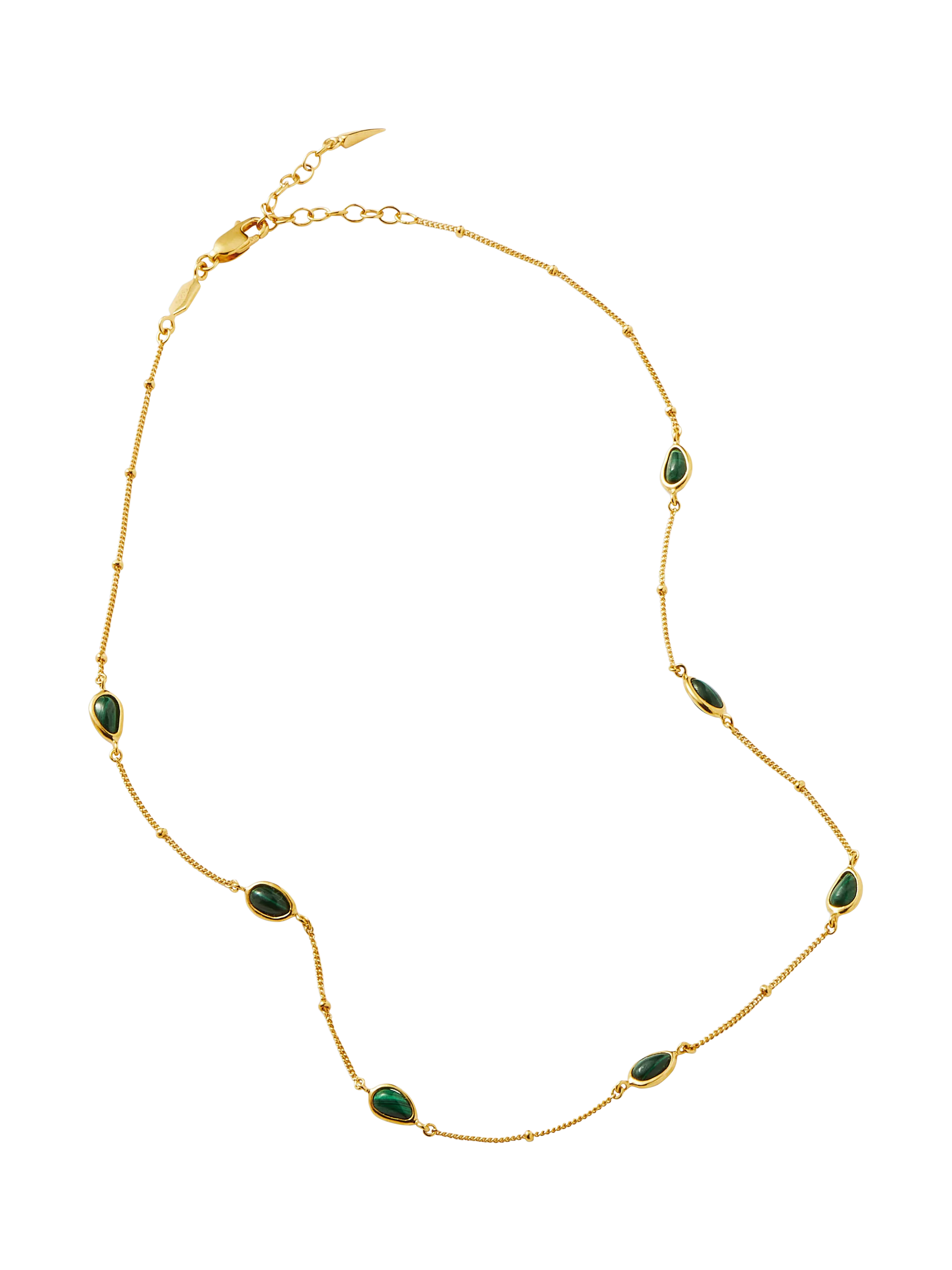 Missoma gold malachite choker necklace 42cm (British brand)