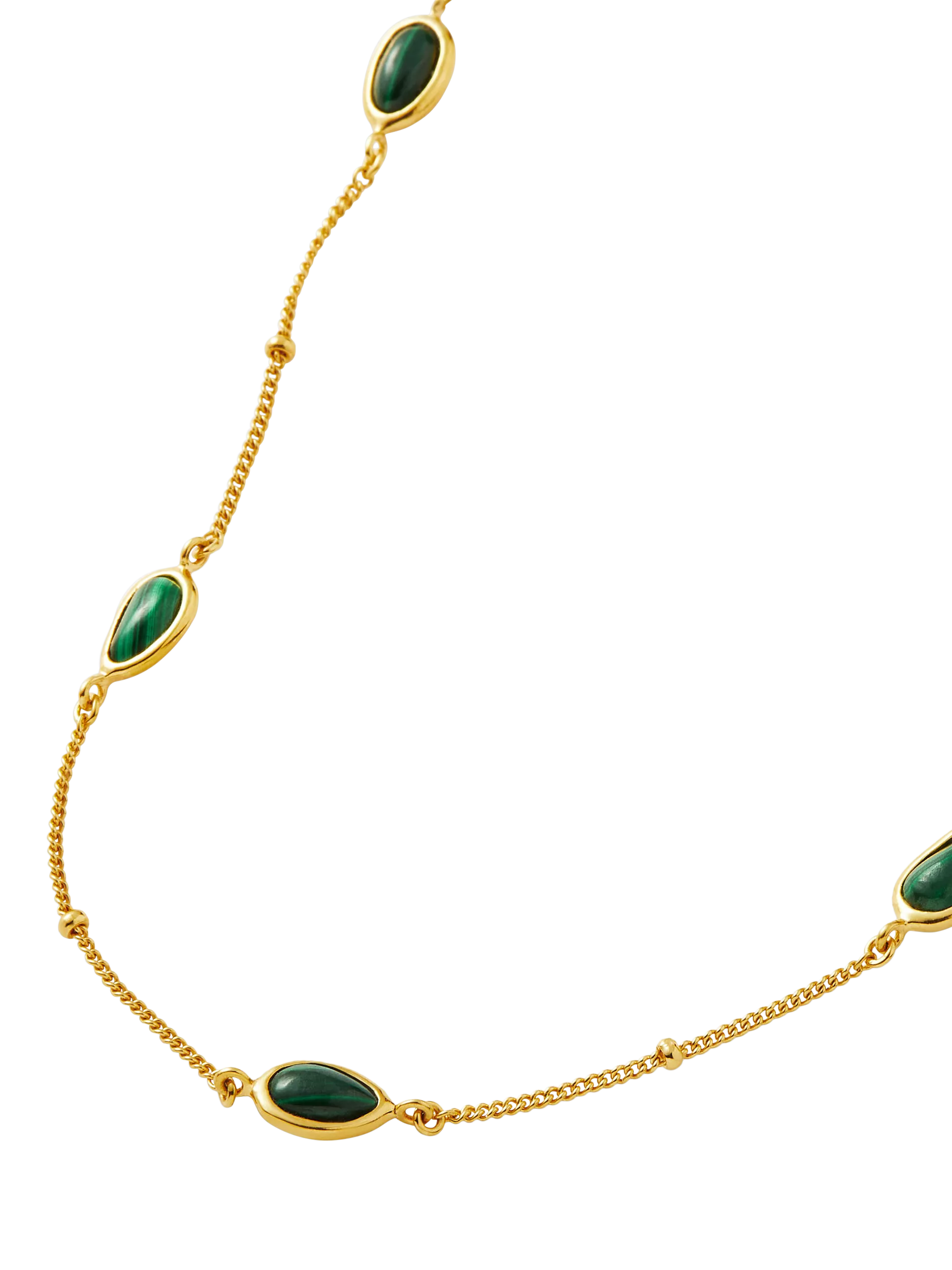 Missoma gold malachite choker necklace 42cm (British brand)