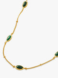 Missoma gold malachite choker necklace 42cm (British brand)