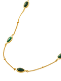 Missoma gold malachite choker necklace 42cm (British brand)