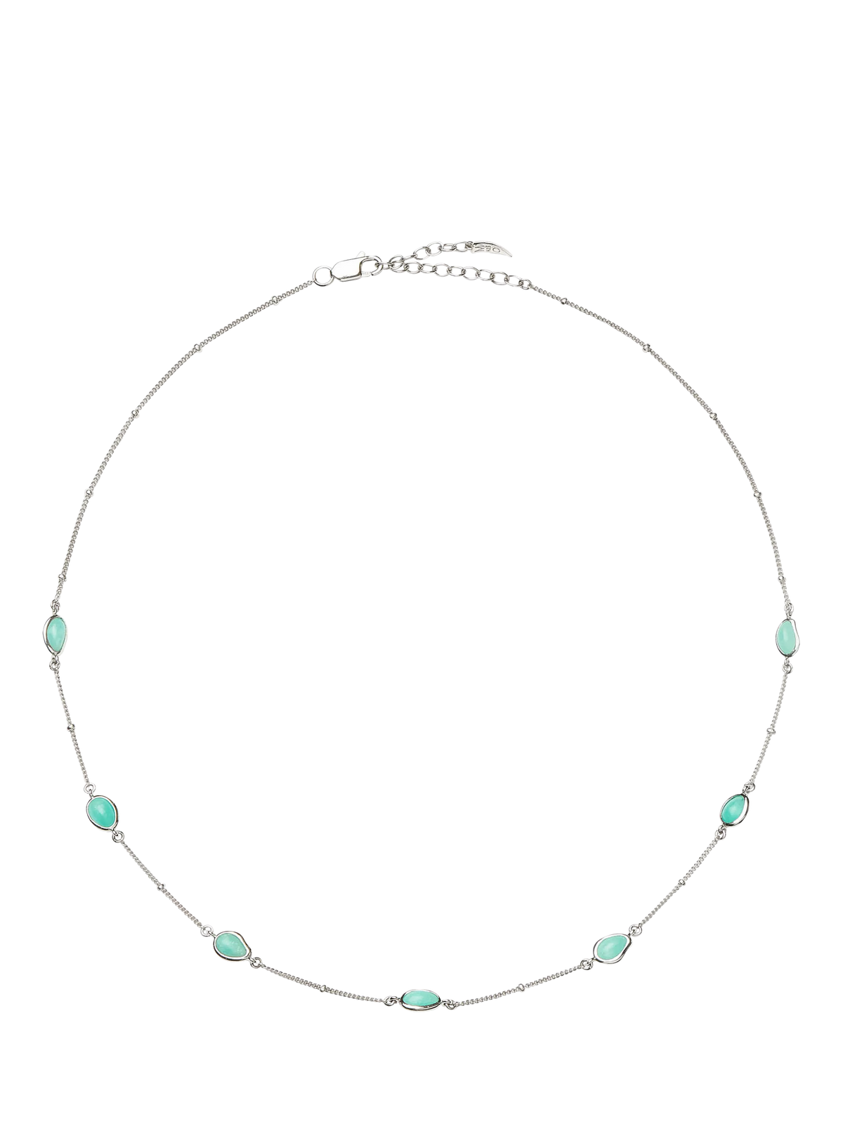 Missoma Molten Amazonite Charm Necklace in silver - British product
