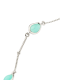 Missoma Molten Amazonite Charm Necklace in silver - British product