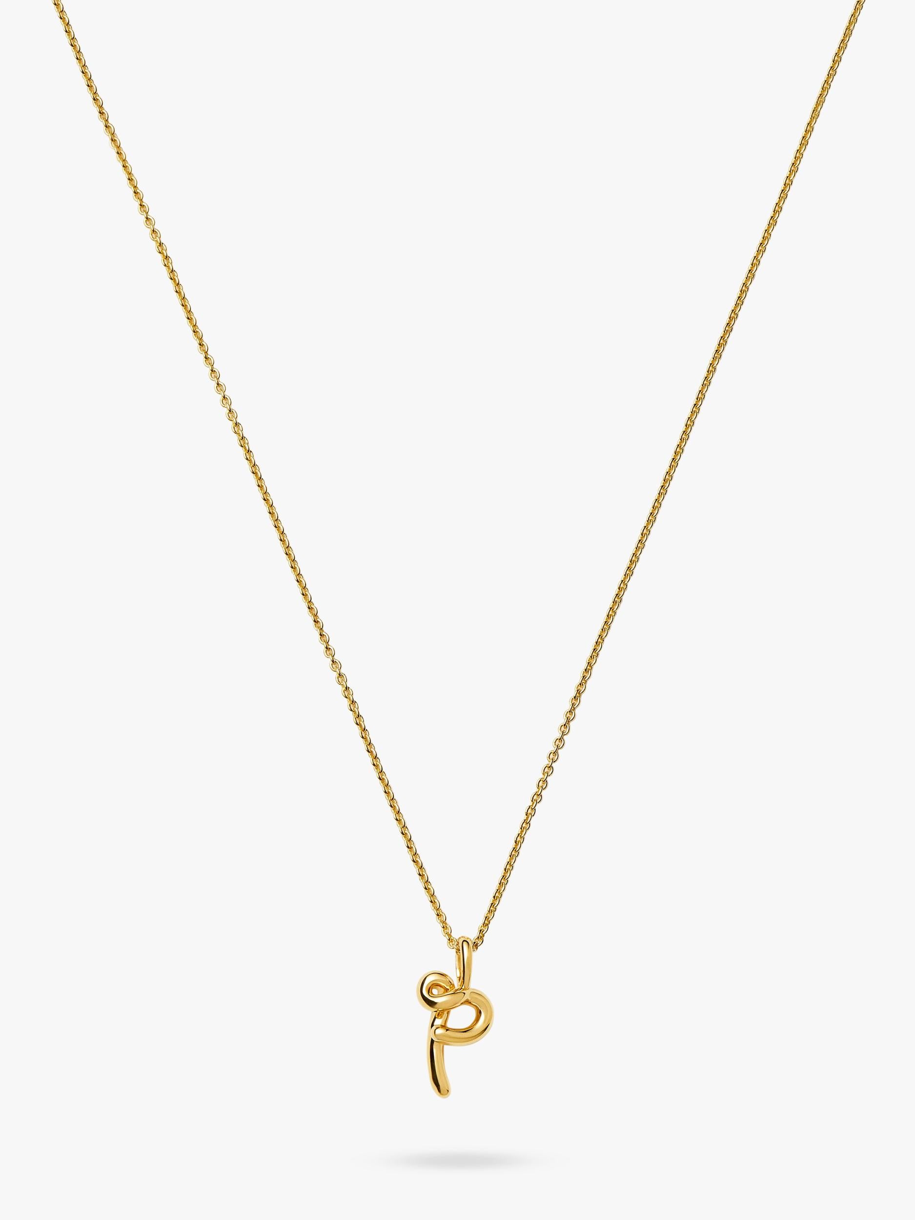 Missoma initial pendant necklace gold vermeil recycled sterling silver - British product
