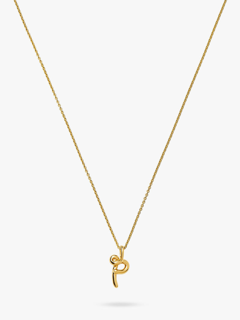 Missoma initial pendant necklace gold vermeil recycled sterling silver - British product