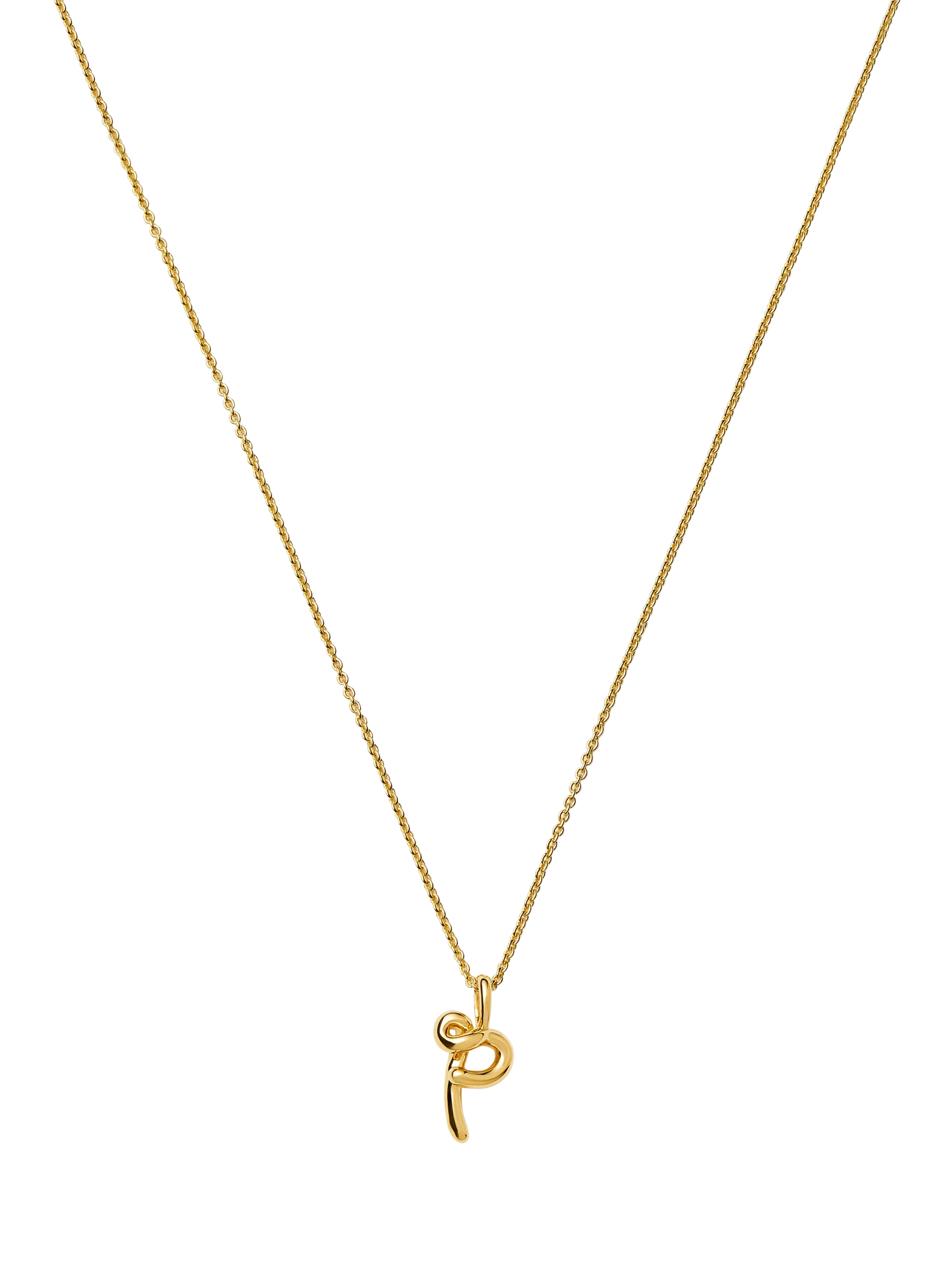 Missoma initial pendant necklace gold vermeil recycled sterling silver - British product