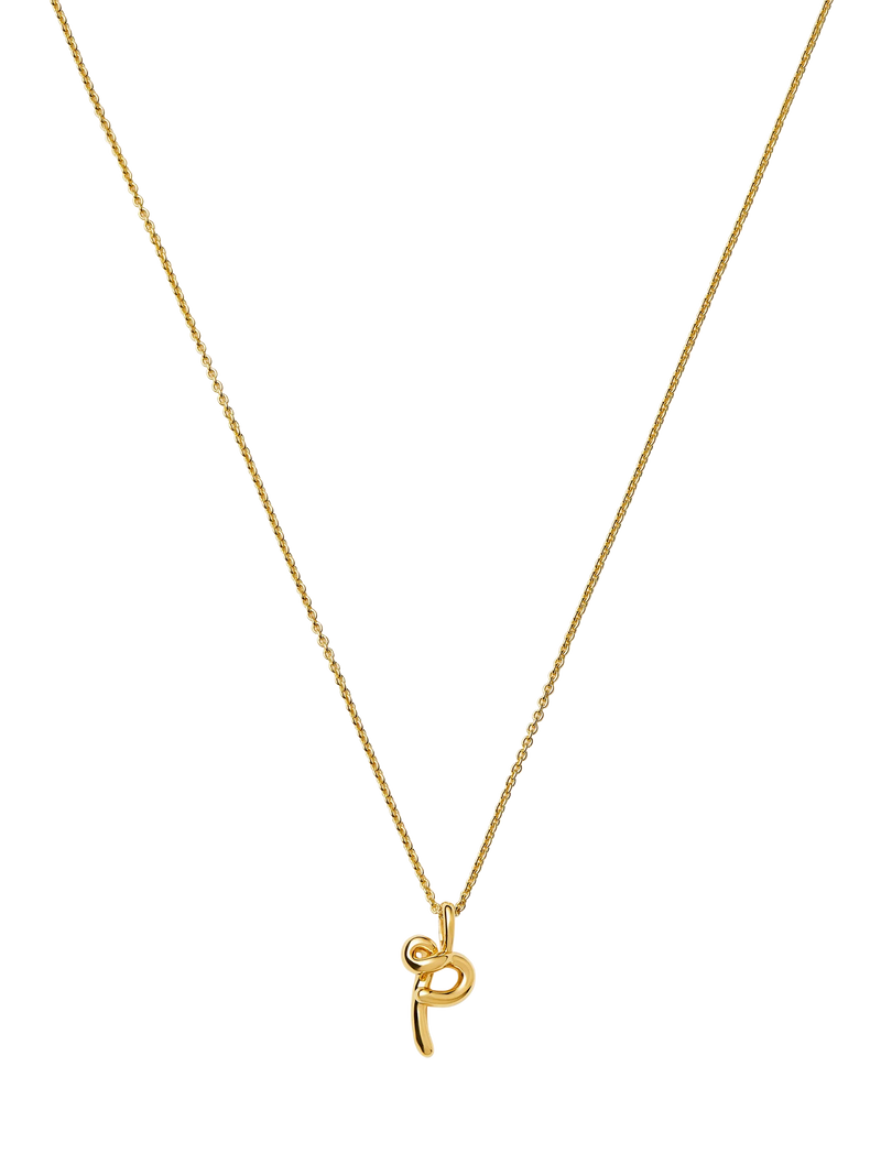 Missoma initial pendant necklace gold vermeil recycled sterling silver - British product