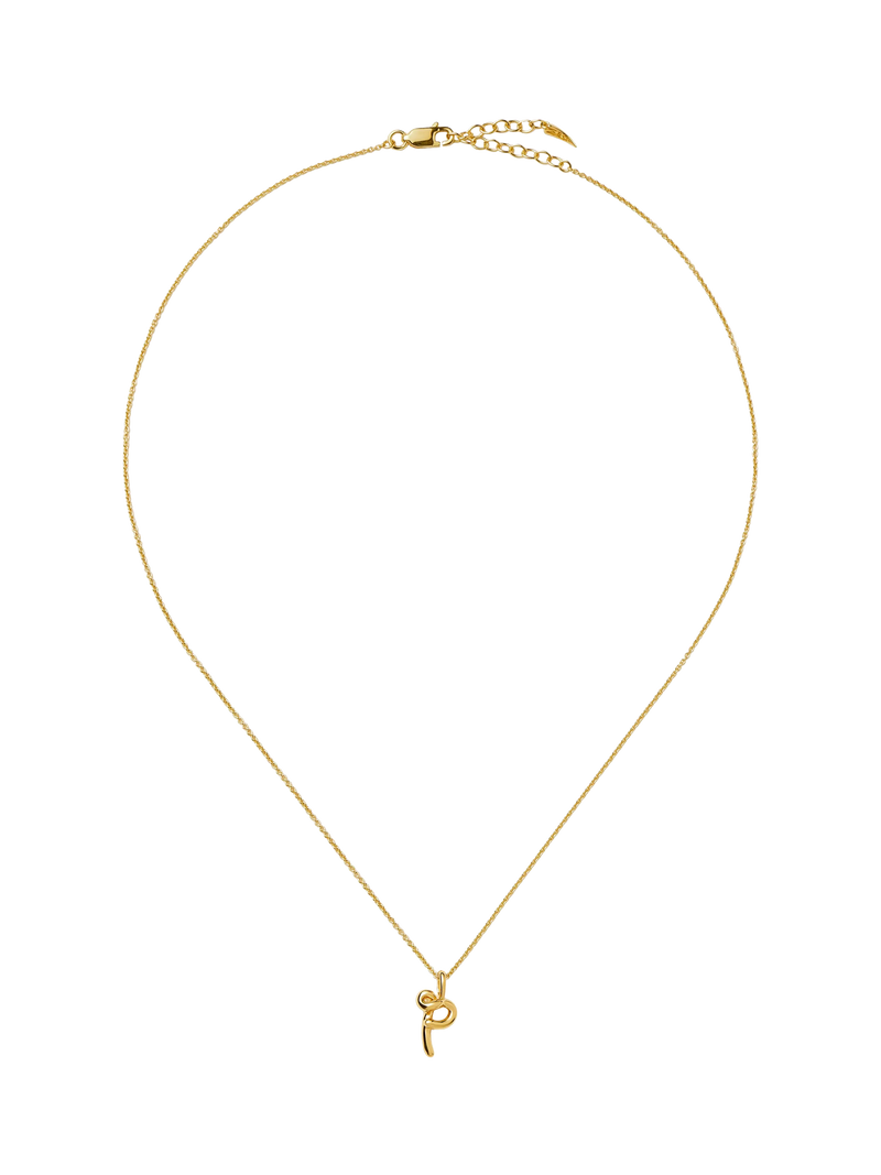 Missoma initial pendant necklace gold vermeil recycled sterling silver - British product