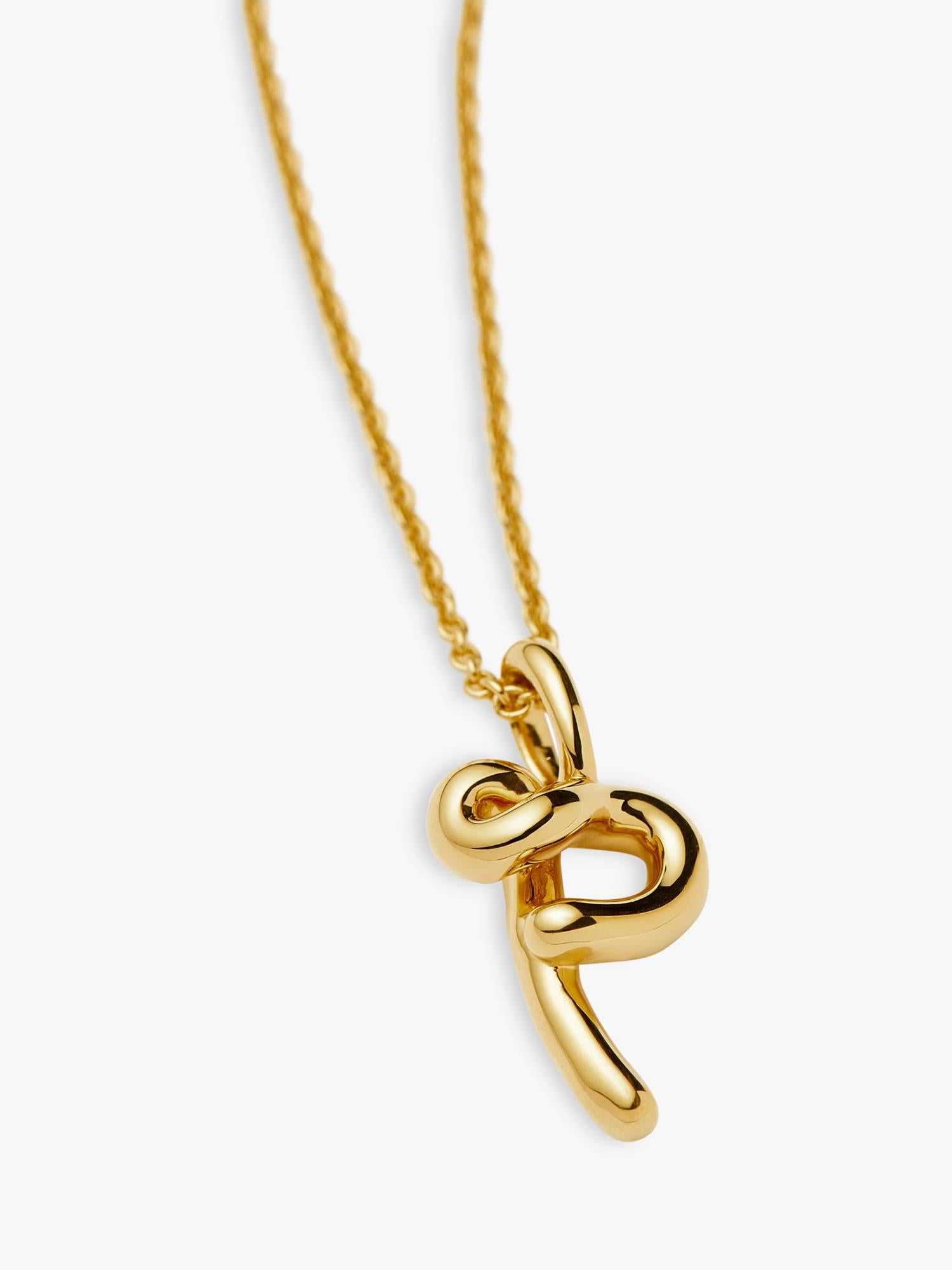 Missoma initial pendant necklace gold vermeil recycled sterling silver - British product
