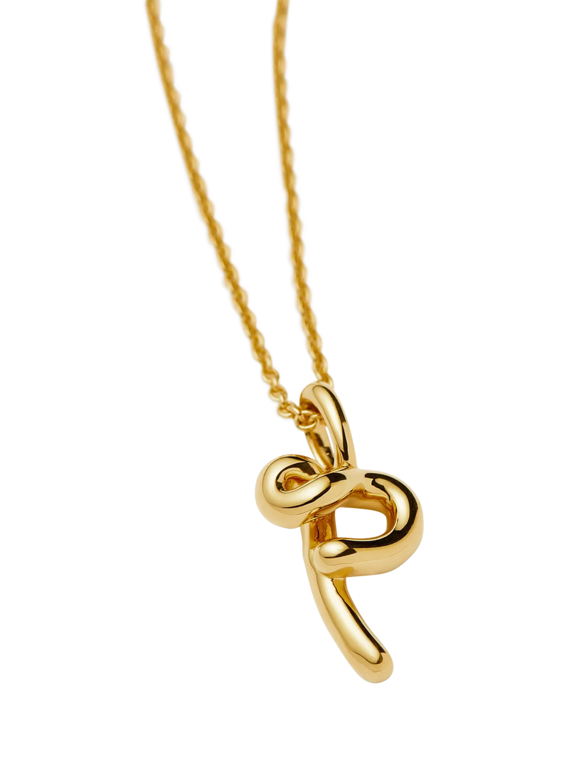Missoma initial pendant necklace gold vermeil recycled sterling silver - British product