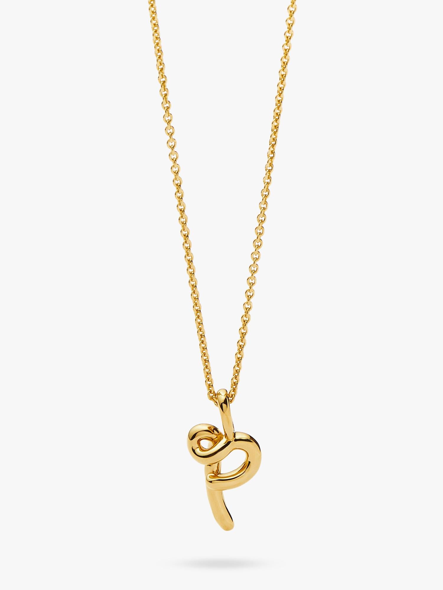 Missoma initial pendant necklace gold vermeil recycled sterling silver - British product
