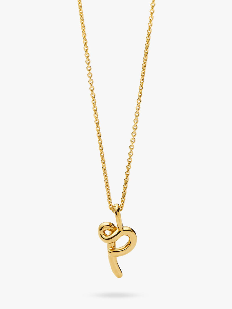 Missoma initial pendant necklace gold vermeil recycled sterling silver - British product