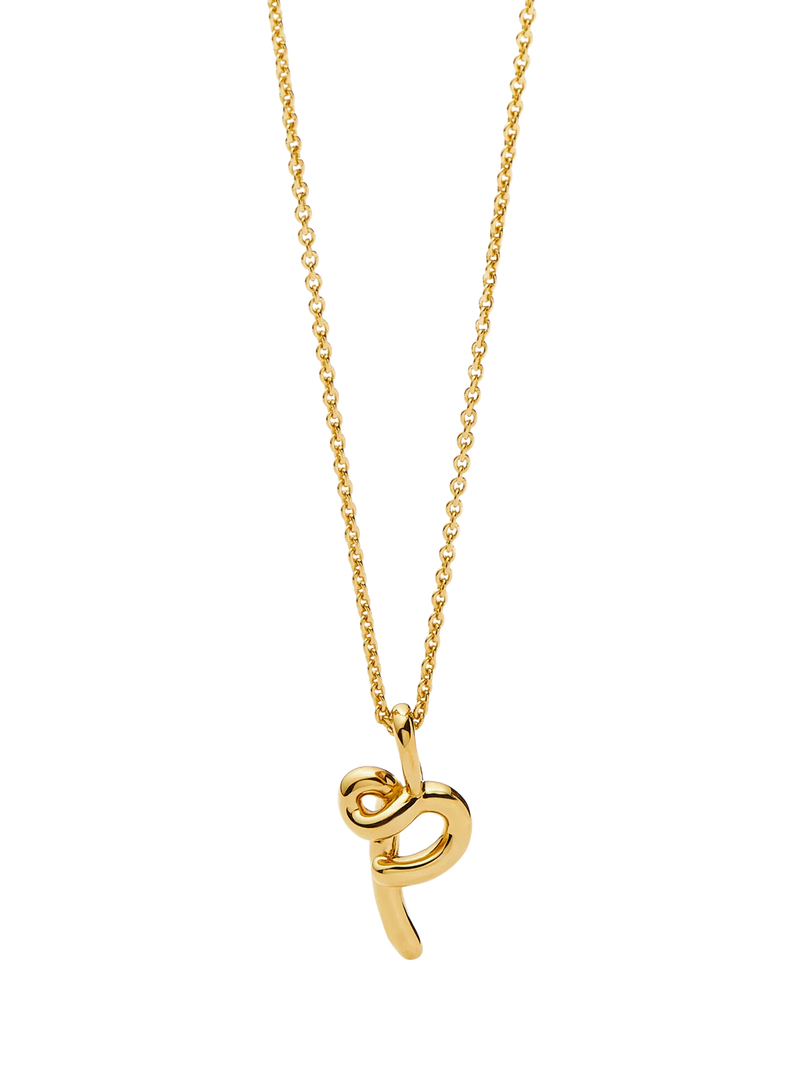 Missoma initial pendant necklace gold vermeil recycled sterling silver - British product