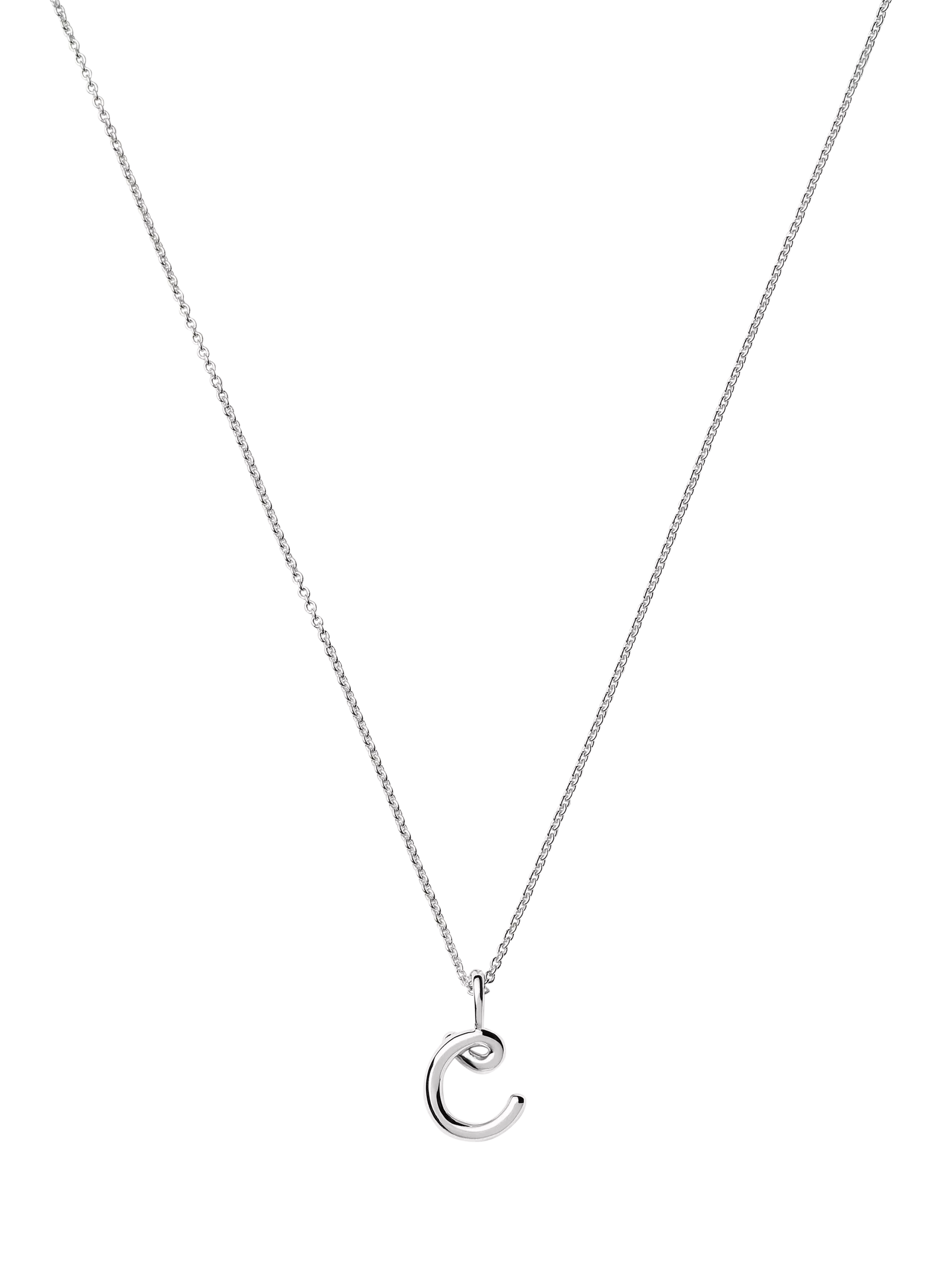 Missoma Curly Molten Mini Initial Pendant Necklace, C