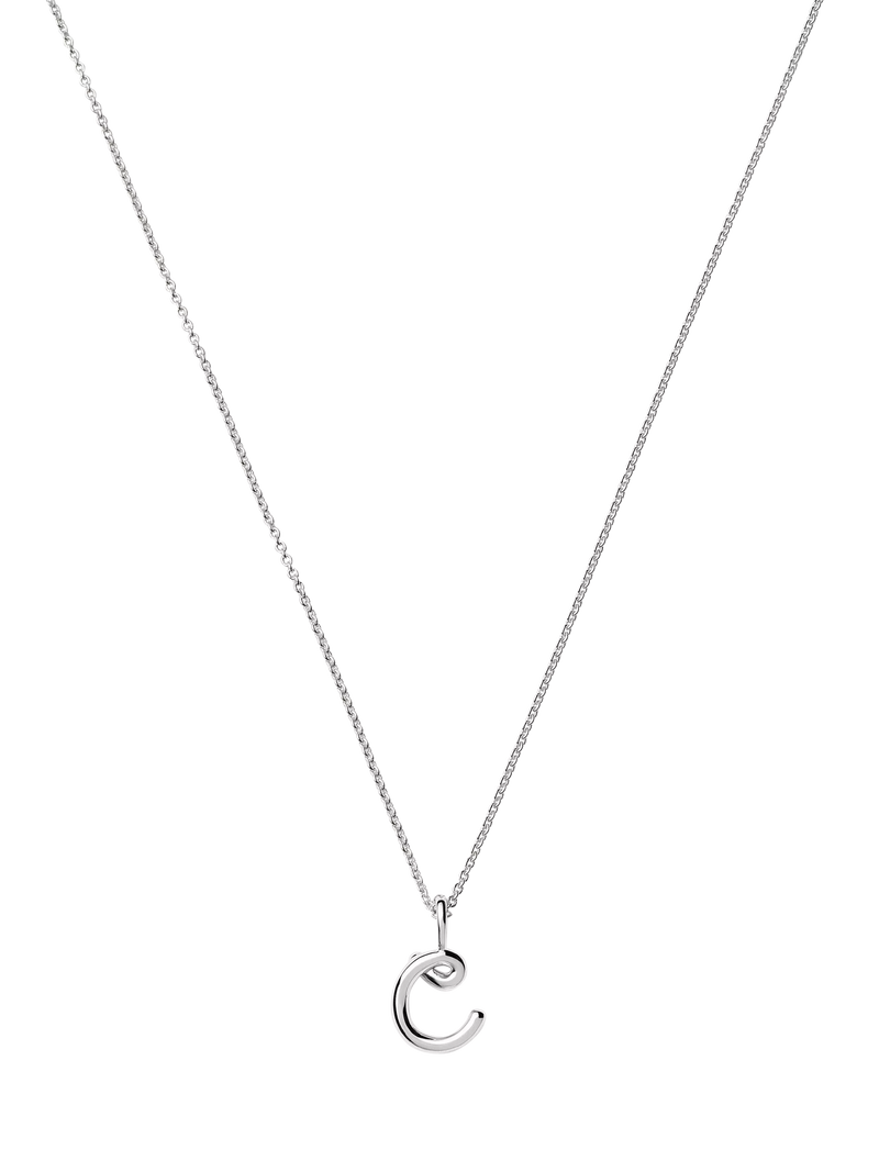 Missoma Curly Molten Mini Initial Pendant Necklace, C