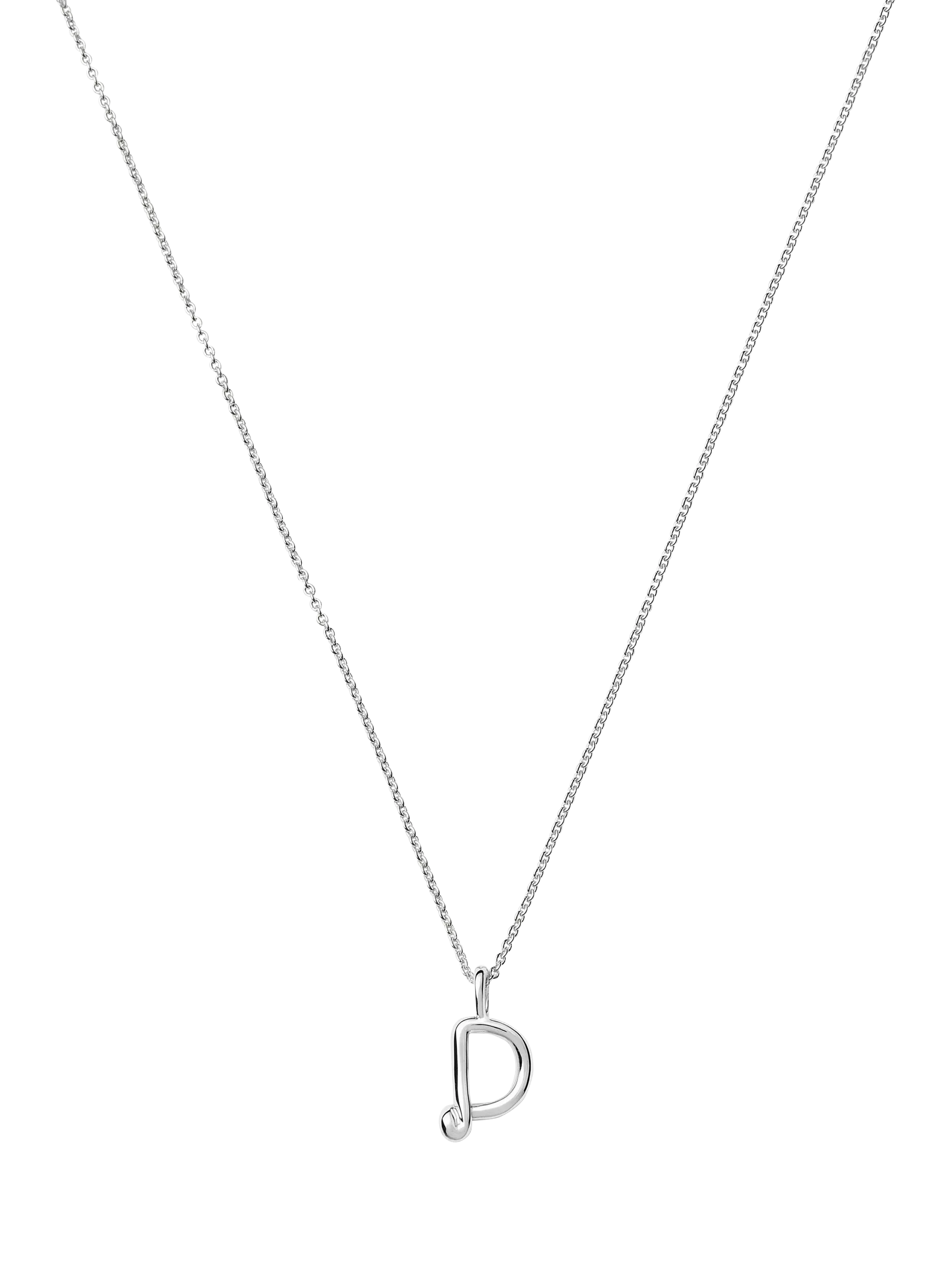 Missoma Curly Molten Mini Initial Pendant Necklace, D