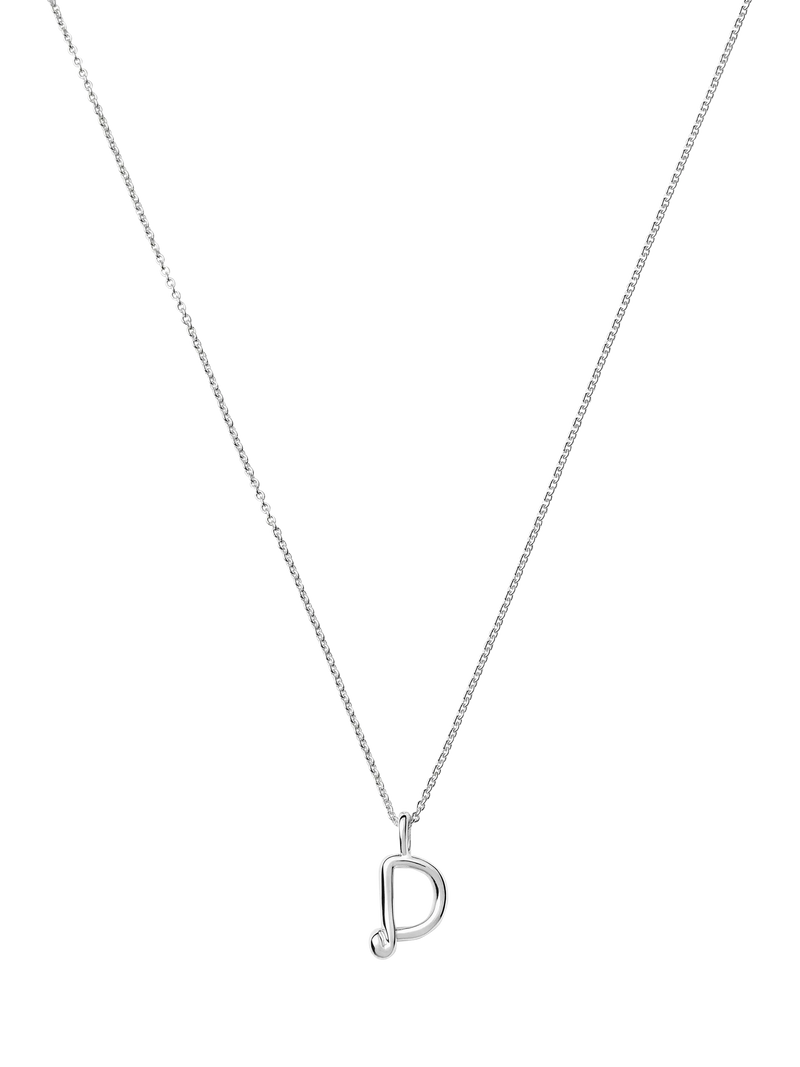 Missoma Curly Molten Mini Initial Pendant Necklace, D