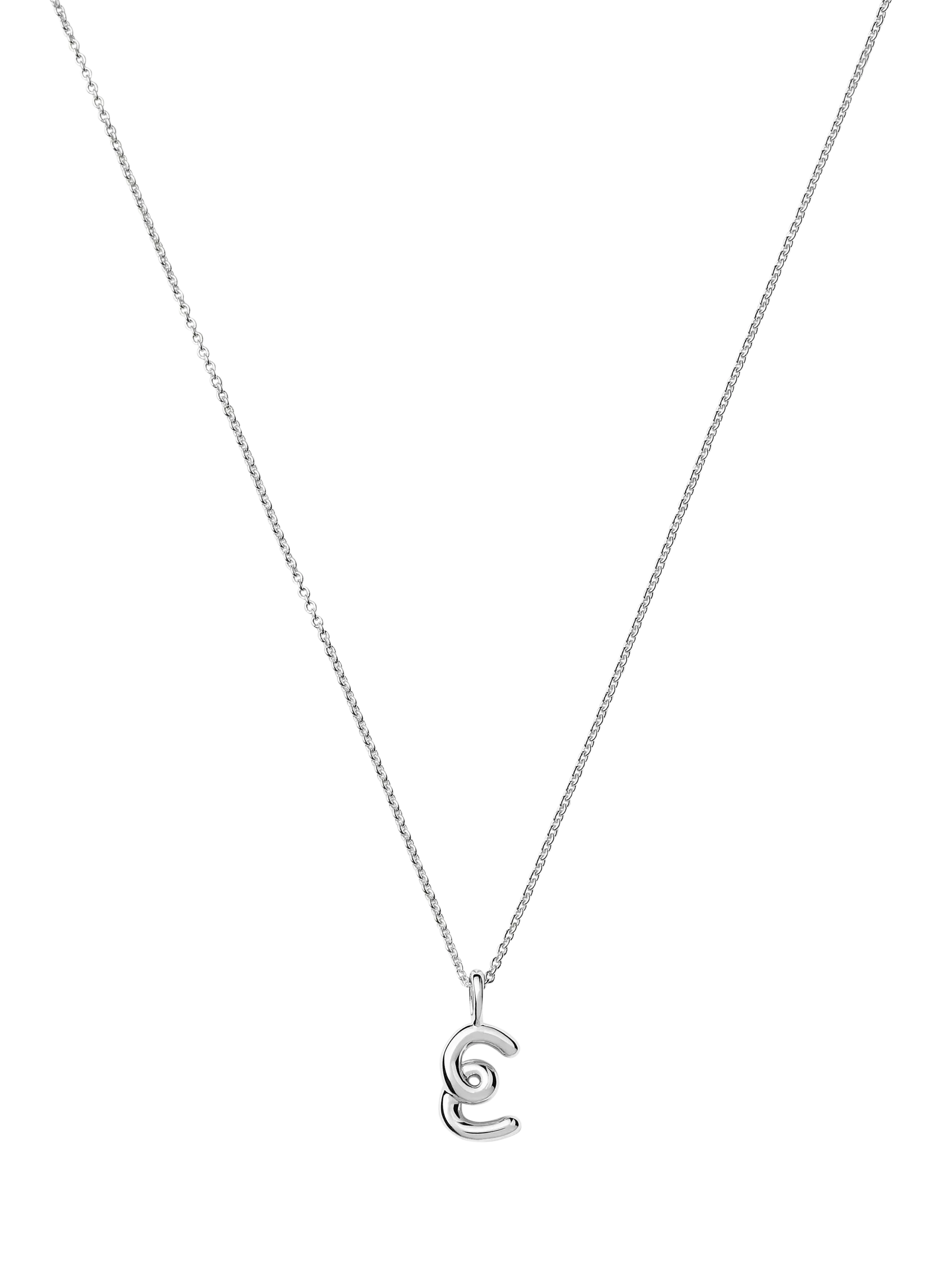 Missoma Curly Molten Mini Initial Pendant Necklace, E