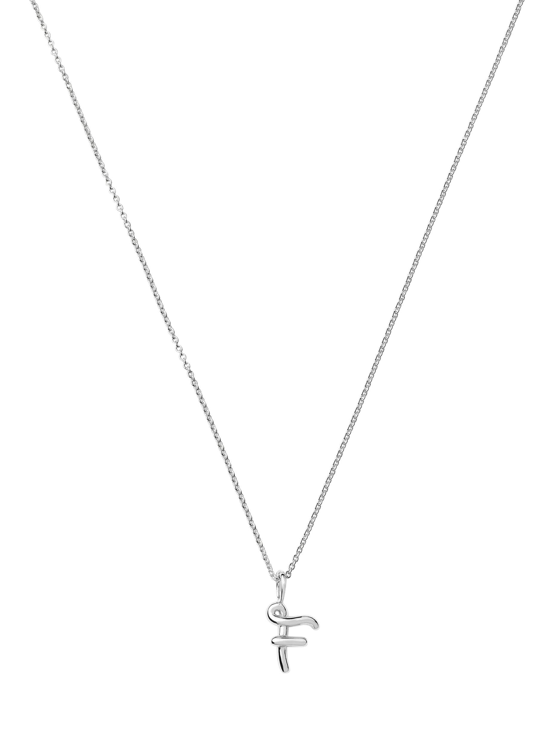 Missoma Curly Molten Mini Initial Pendant Necklace, F