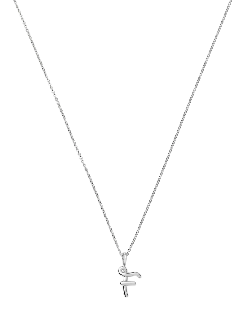 Missoma Curly Molten Mini Initial Pendant Necklace, F