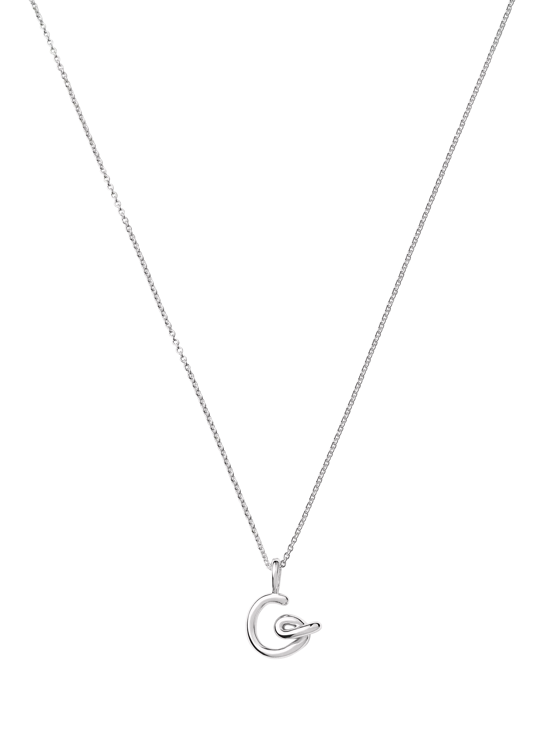 Missoma Curly Molten Mini Initial Pendant Necklace, G