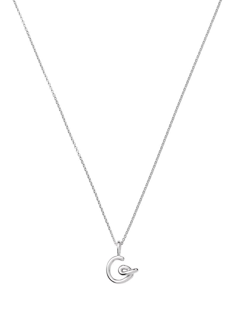 Missoma Curly Molten Mini Initial Pendant Necklace, G