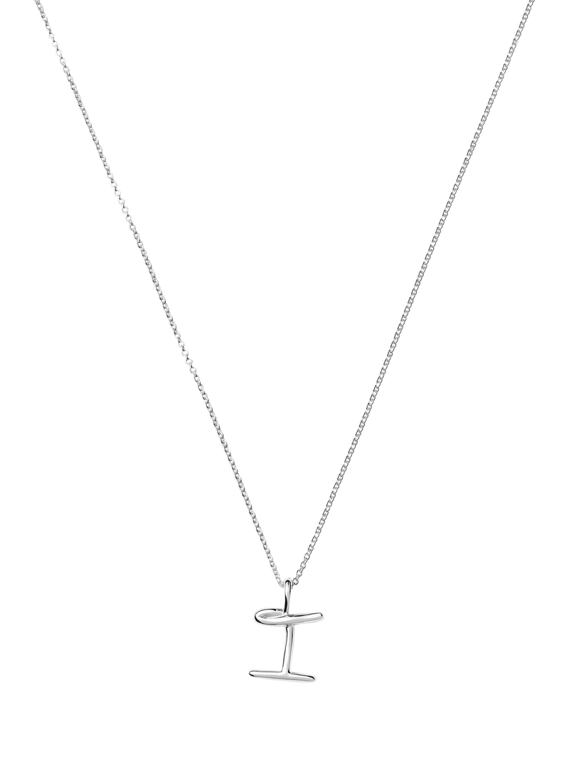 Missoma Curly Molten Mini Initial Pendant Necklace, I