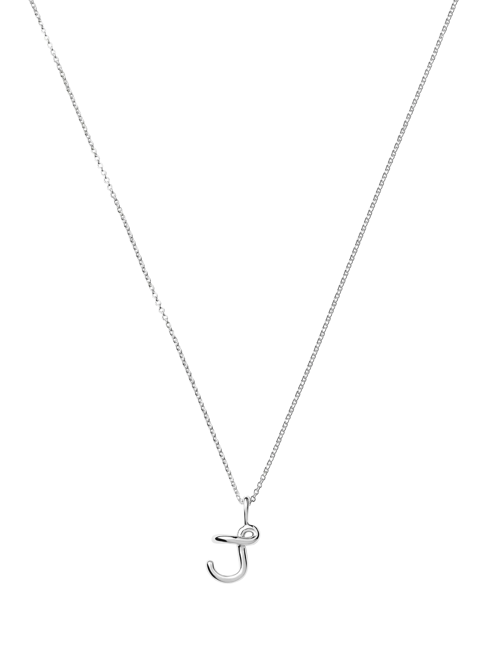 Missoma Curly Molten Mini Initial Pendant Necklace, J