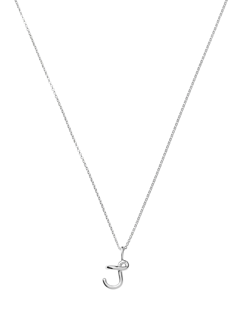 Missoma Curly Molten Mini Initial Pendant Necklace, J