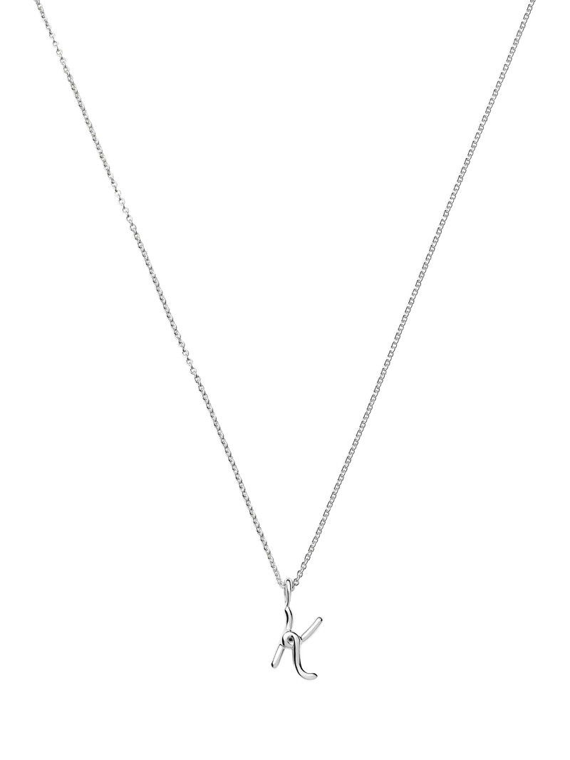 Missoma Curly Molten Mini Initial Pendant Necklace, K