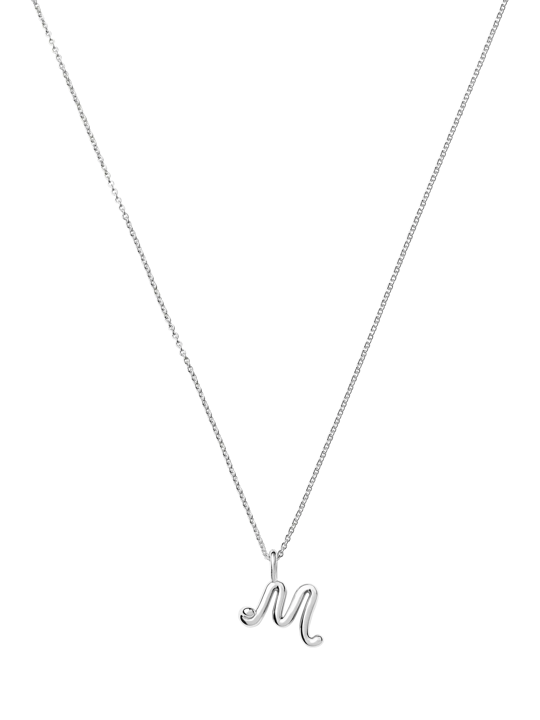 Missoma Curly Molten Mini Initial Pendant Necklace, M