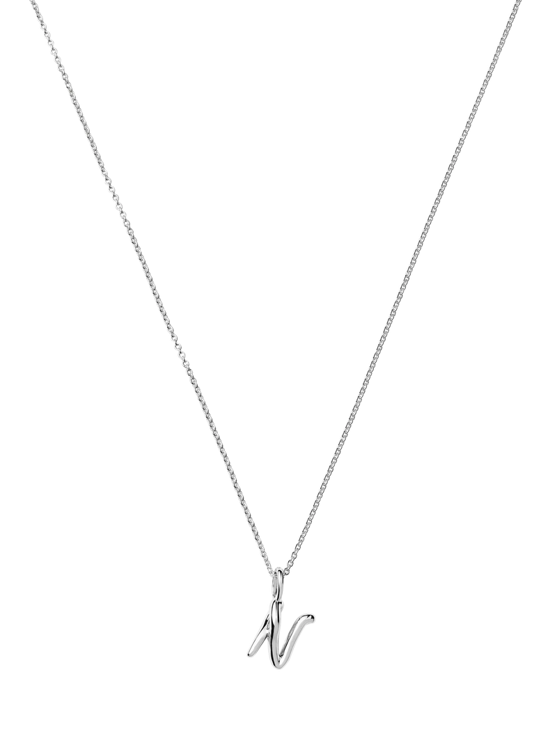 Missoma Curly Molten Mini Initial Pendant Necklace, N