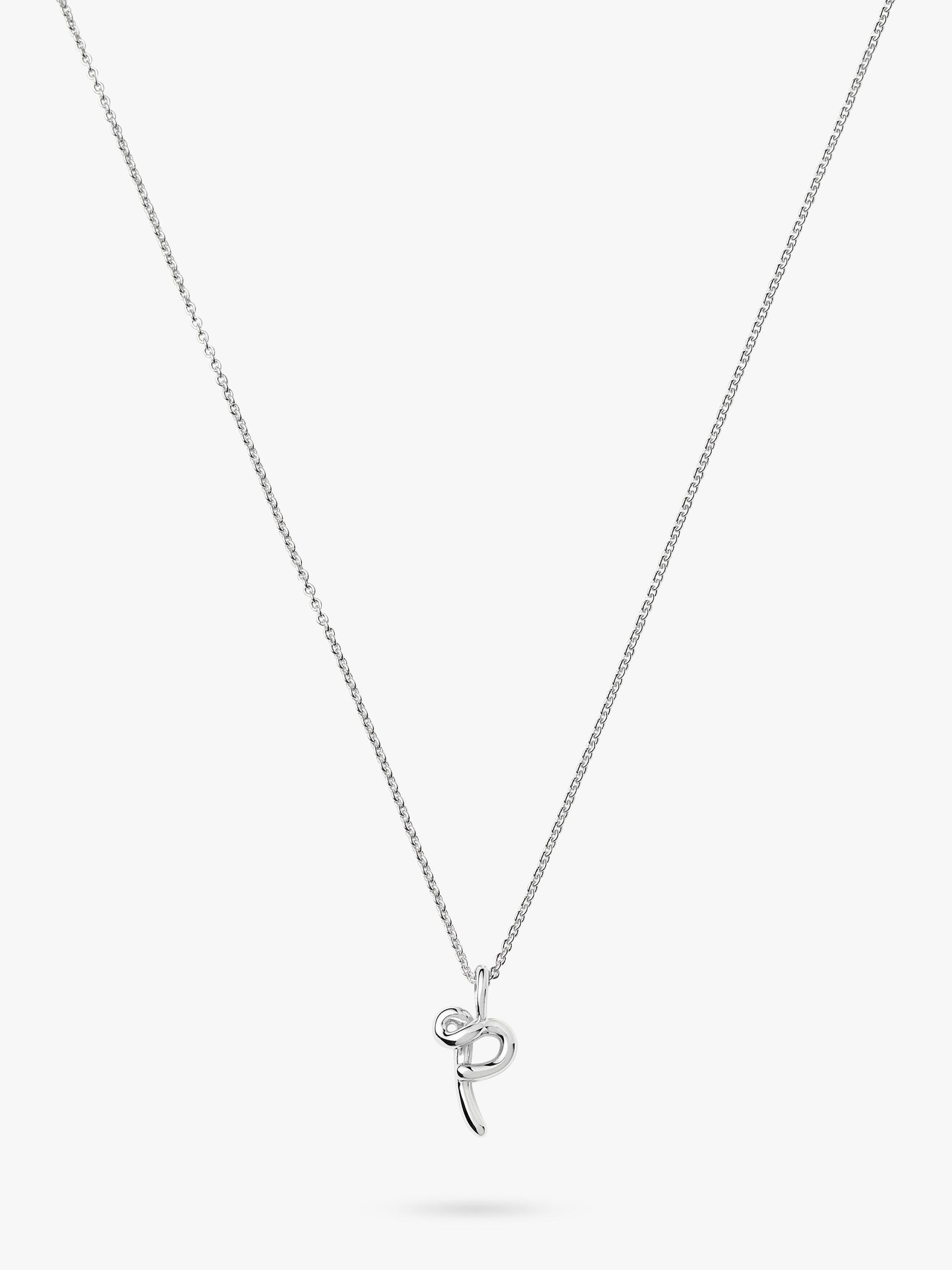 Missoma initial pendant necklace sterling silver, imported from the UK
