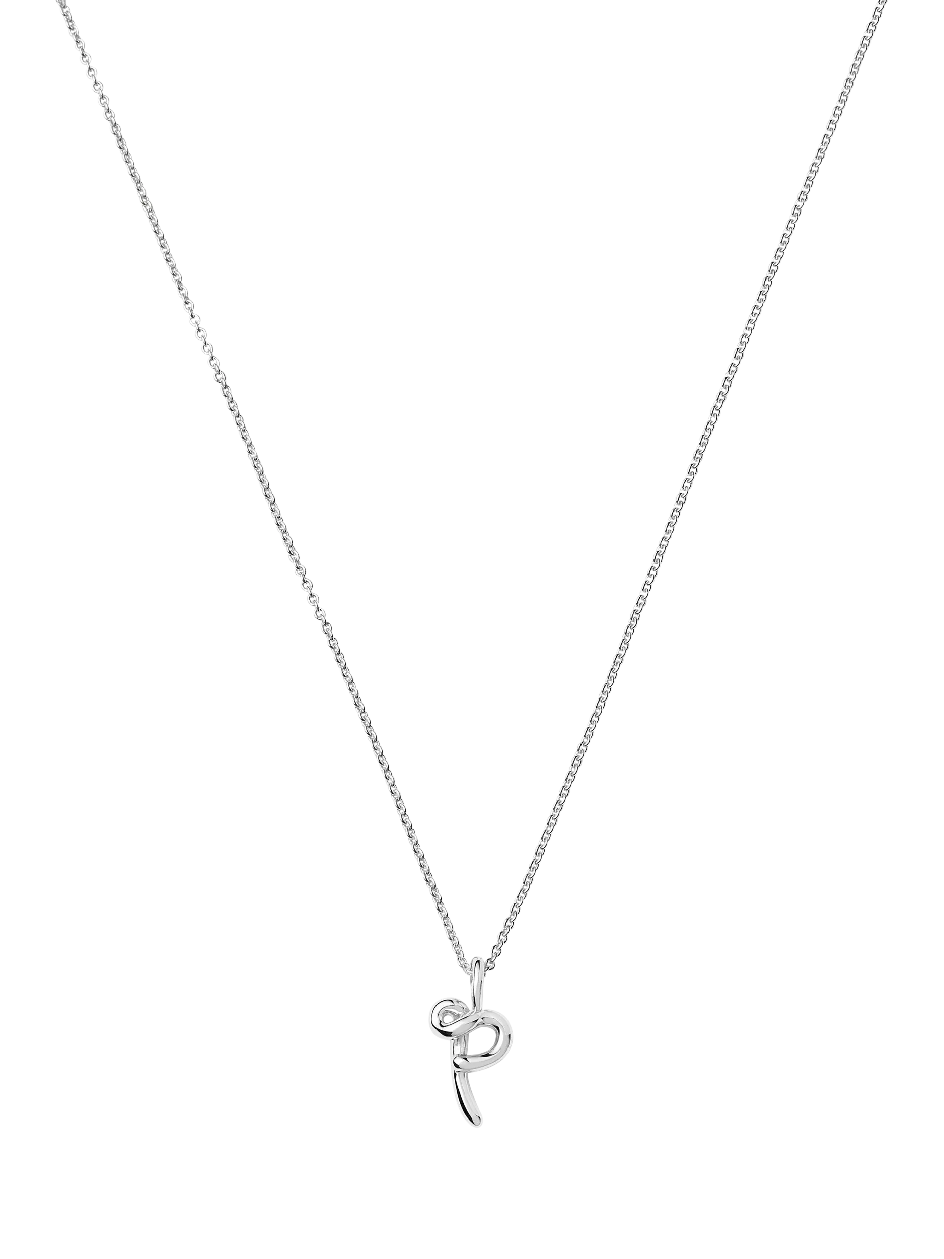 Missoma Curly Molten Mini Initial Pendant Necklace, P