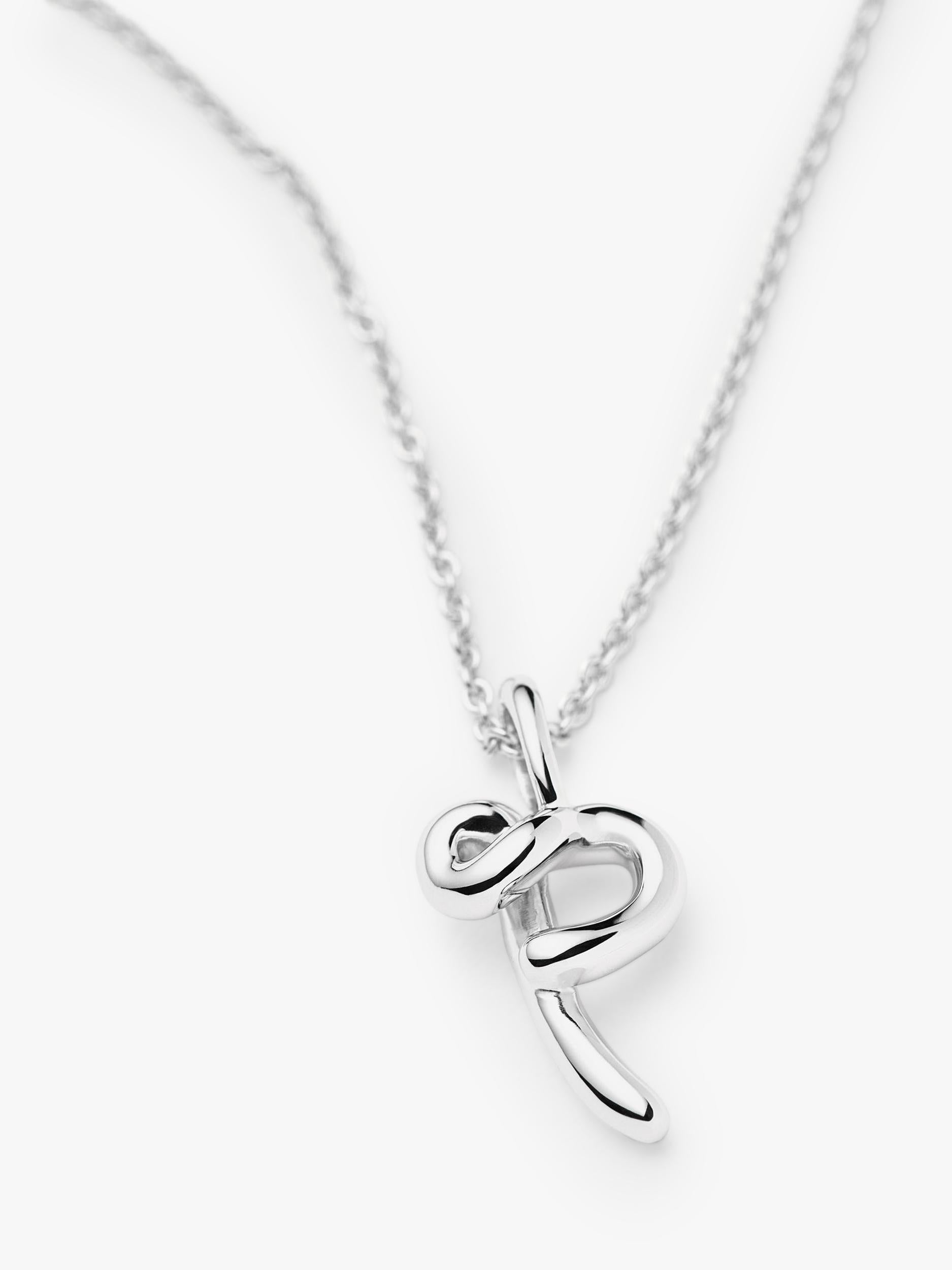 Missoma initial pendant necklace sterling silver, imported from the UK